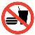 pictogram verboden eten en drinken